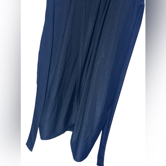 DISCO SLINKY WRAP DRAPE DRESS Black Jersey Feel Size 10 - Picture 9 of 16